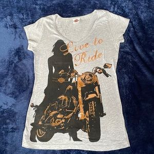 Harley Davidson ladies V-neck T-shirt.